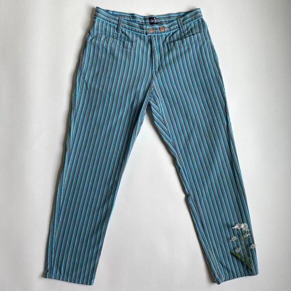 Vintage 90s Levi’s silvertab blue stripe jeans - Picture 2 of 8
